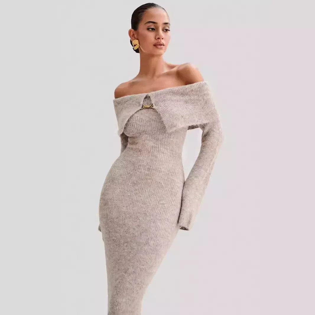 Off-Shoulder Knit dress