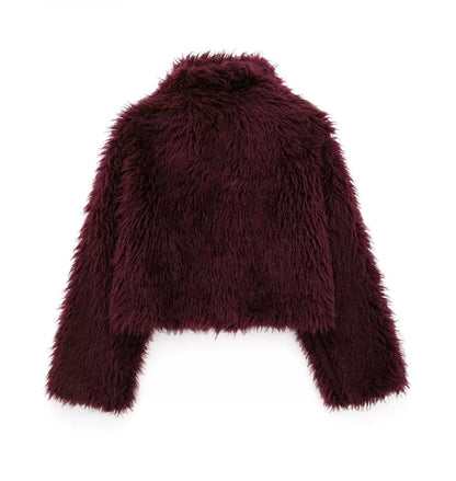 Lounera fur jacket with collar