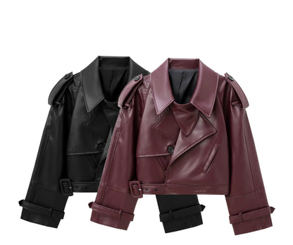 Lounera leather jacket oversized