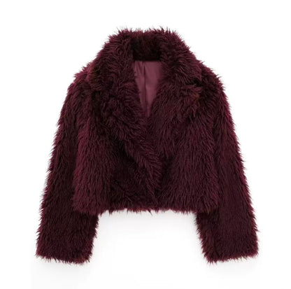 Lounera fur jacket with collar