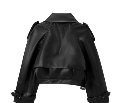 Lounera leather jacket oversized