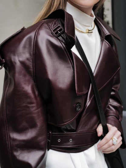 Lounera leather jacket oversized