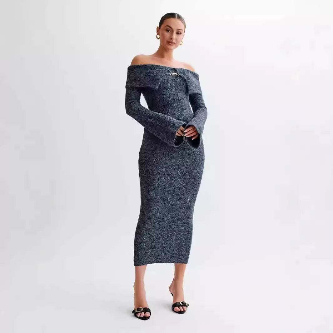 Off-Shoulder Knit dress